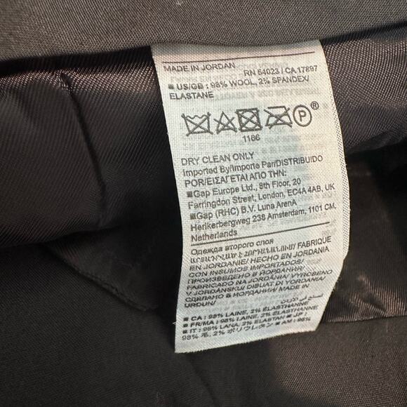 Banana Republic Petite Siena Slim Straight Ankle Wool Trouser Pant black 10 - Picture 5 of 9